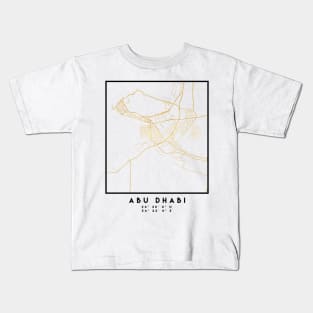 ABU DHABI CITY STREET MAP ART Kids T-Shirt